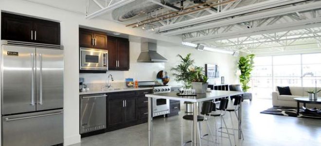 Кухня в стиле лофт – пищеблок с элементами эпатажа