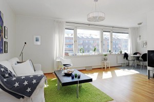 Красивый интерьер маленькой квартиры, Стокгольм