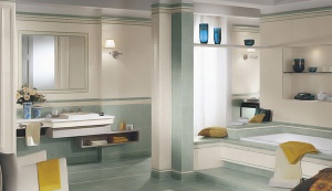 Отделка современной ванной комнаты керамической плиткой