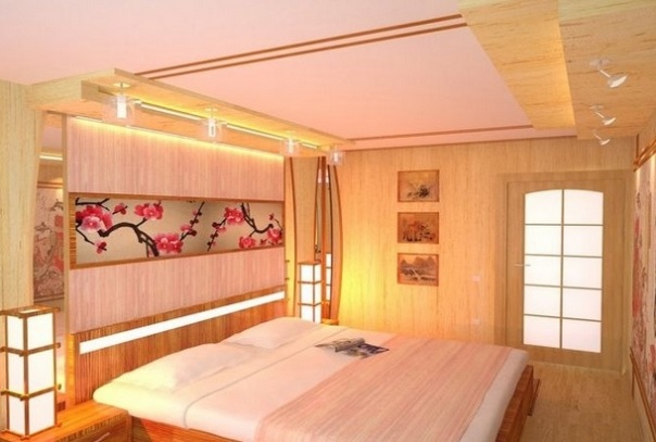 японский стиль в интерьере спальни