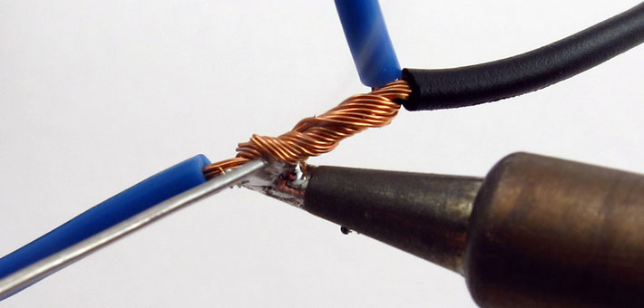 соединение проводов и кабелей пайкой